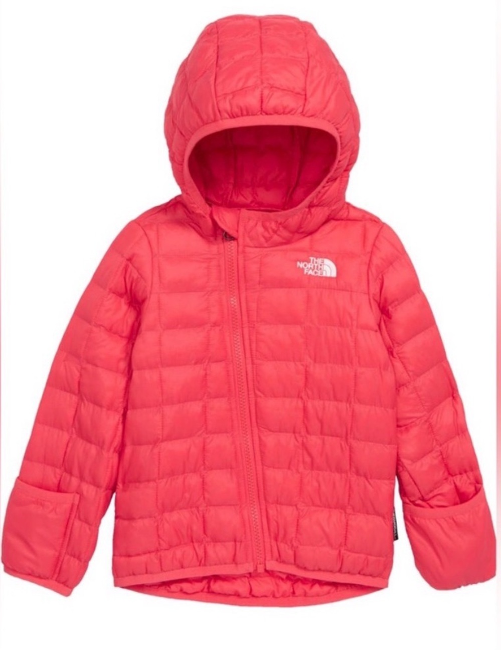 The North Face Kids' Coral-Red Hooded Puffer Jacket